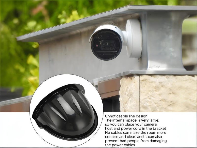 Coolotic Universal Sunshade Rainshade Cameras Cover Shield, Security Cam Protective Roof for CCTV Surveillance Camera Hikvision/Nest/Ring/Arlo/Dome/Bullet (Sun Rain Cover(1PCS Black)) - Image 4